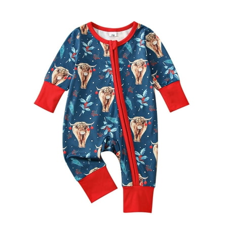 Multitrust Baby Girls Boys Spring Autumn Footed Romper Long Sleeve Cattle Print Oblique Zipper Romper
Multitrust Baby Girls Boys Spring Autumn Footed Romper Long Sleeve Cattle Print Oblique Zipper Romper