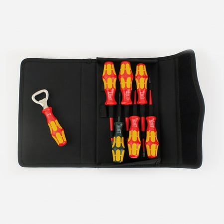 Wera 136018 Kraftform 100 iS/7 VDE Slim Screwdriver Set 3 PH/SQ/SL 7 Pieces