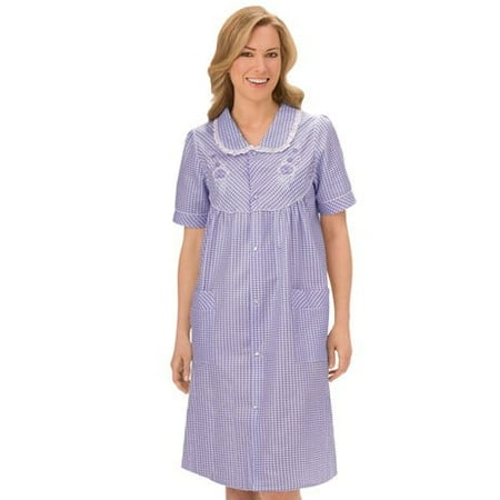 Floral Gingham Print Pocket Lounge Robe Type:Misses Size:Medium Color:Lilac
Floral Gingham Print Pocket Lounge Robe Type:Misses Size:Medium Color:Lilac