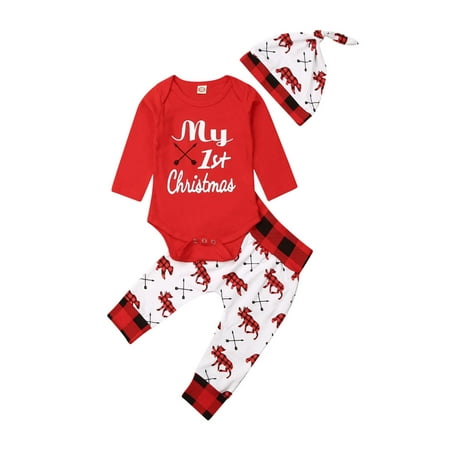 3PCS My first Christmas Infant Baby Boy Girl Newborn Xmas Clothes Tops Romper+Cute Long Pants Outfits
3PCS My first Christmas Infant Baby Boy Girl Newborn Xmas Clothes Tops Romper+Cute Long Pants Outfits