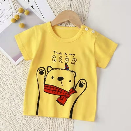 TOWED22 Tshirts For Toddler Children Kids Toddler Baby Boys Girls Cute Cartoon Animals Short Sleeve Blouse Kids Tshirt Yellow
TOWED22 Tshirts For Toddler Children Kids Toddler Baby Boys Girls Cute Cartoon Animals Short Sleeve Blouse Kids Tshirt Yellow