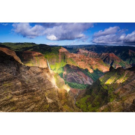 Waipo'o Falls, Waimea Canyon State Park, Kauai, Hawaii, USA Print Wall Art By Russ Bishop