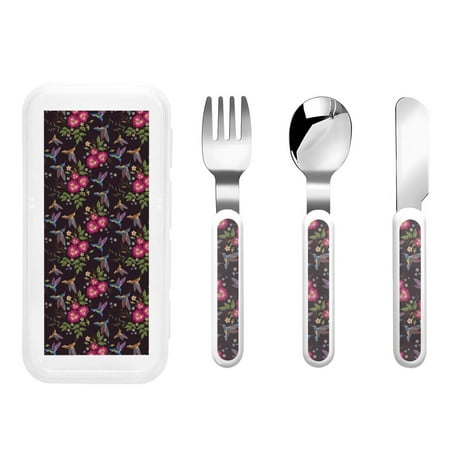Bingfone Flowers And Humming Bird1 Print Toddler Utensils Kids Silverware 3pcs Safety Stainless Steel Toddler Fork Spoon Knife Set Children Flatware Set
Bingfone Flowers And Humming Bird1 Print Toddler Utensils Kids Silverware 3pcs Safety Stainless Steel Toddler Fork Spoon Knife Set Children Flatware Set