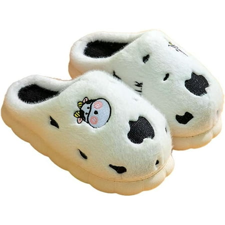 PIKADINGNIS Cute Cow Print House Slippers for Women Men Soft Cozy Furry Fluffy Fur Wrap Heel Indoor Shoes
PIKADINGNIS Cute Cow Print House Slippers for Women Men Soft Cozy Furry Fluffy Fur Wrap Heel Indoor Shoes