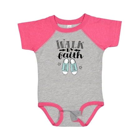 Inktastic Walk by Faith Quote Gift Baby Boy or Baby Girl Bodysuit