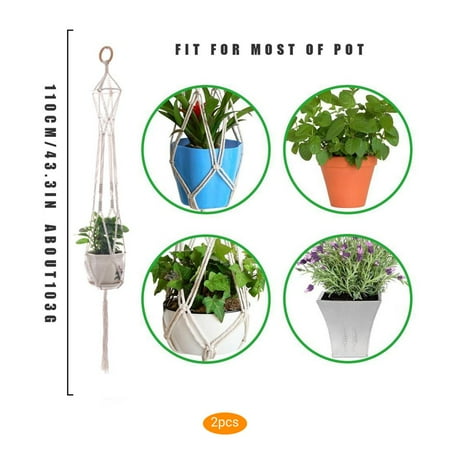 2PCS Flower Pot Hanger Indoor Outdoor Plants Hanging Basket Cotton Rope Plant Pot Holder
2PCS Flower Pot Hanger Indoor Outdoor Plants Hanging Basket Cotton Rope Plant Pot Holder