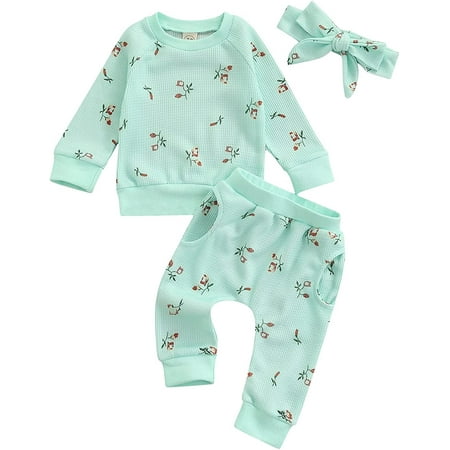 Newborn Baby Girls Clothes Long Sleeve Floral Sweatshirts Tops Pants Bow Headband 3Pcs Infant Outfits
Newborn Baby Girls Clothes Long Sleeve Floral Sweatshirts Tops Pants Bow Headband 3Pcs Infant Outfits