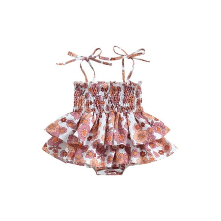 Qtinghua Newborn Baby Girl Romper Dress Floral Sleeveless Spaghetti Strap Bodysuit Tutu Skirt Summer Outfits White Red 9-12 Months
Qtinghua Newborn Baby Girl Romper Dress Floral Sleeveless Spaghetti Strap Bodysuit Tutu Skirt Summer Outfits White Red 9-12 Months