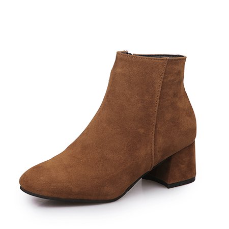 Women‘s Solid Color Block Heeled Ankle Boots Side Zipper Short Boots Women‘s Footwear
Women‘s Solid Color Block Heeled Ankle Boots Side Zipper Short Boots Women‘s Footwear
