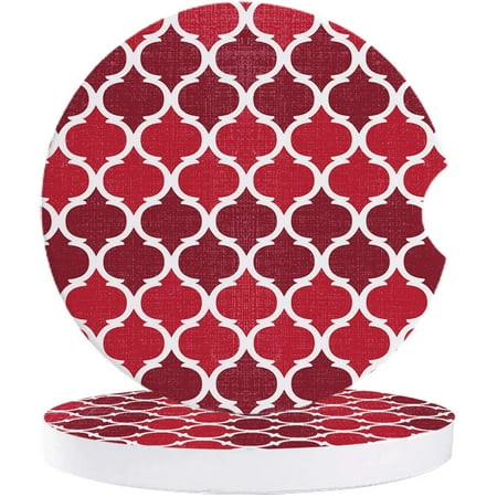 FMSHPON Geometric Vintage Moroccan Pattern Red Set of 6 Car Coaster for Drinks Absorbent Ceramic Stone Coasters Cup Mat with Cork Base for Home Kitchen Room Coffee Table Bar Decor
FMSHPON Geometric Vintage Moroccan Pattern Red Set of 6 Car Coaster for Drinks Absorbent Ceramic Stone Coasters Cup Mat with Cork Base for Home Kitchen Room Coffee Table Bar Decor