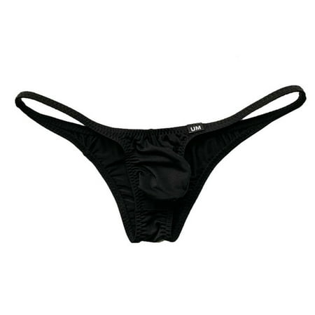 Fashion New Men Ice Silk Low Waist Thong Underwear Breathable Briefs Panties
