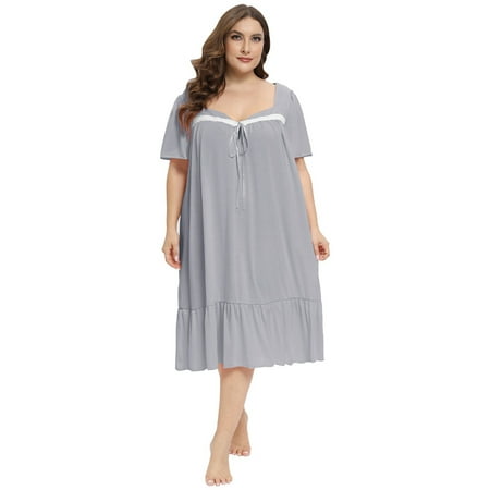 Nightdress for Women Plus Size - Women Soft Sleepwear Short Sleeve Nightdress Square Neck Ladies Loungewear XL-5XL
Nightdress for Women Plus Size - Women Soft Sleepwear Short Sleeve Nightdress Square Neck Ladies Loungewear XL-5XL