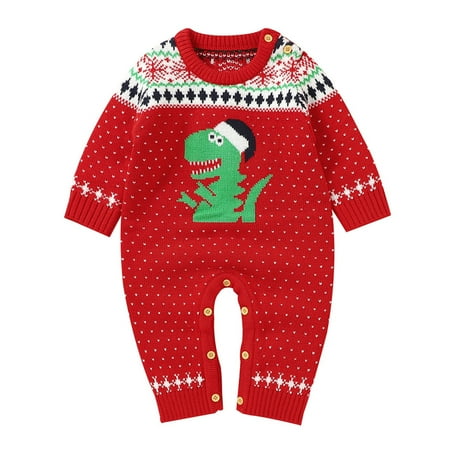 Korean Style Kids Retro Knitted Sweater Boys Girls Christmas Dinosaur Knitted Sweater Baby Jumpsuit Romper Cotton 1 Piece Xmas Outfits Clothes
Korean Style Kids Retro Knitted Sweater Boys Girls Christmas Dinosaur Knitted Sweater Baby Jumpsuit Romper Cotton 1 Piece Xmas Outfits Clothes