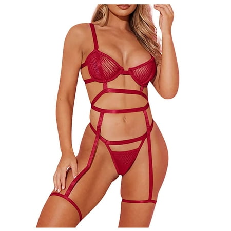 HHei_K Women s charming Lingerie Solid Color Netted Lace Gathering Three-piece charming Suit
HHei_K Women s charming Lingerie Solid Color Netted Lace Gathering Three-piece charming Suit