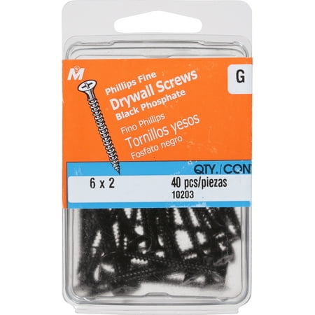 #6 x 2 Black Phosphate Steel Fine Thread Phillips Bugle Head Drywall Screws DWSCR-113
#6 x 2 Black Phosphate Steel Fine Thread Phillips Bugle Head Drywall Screws DWSCR-113