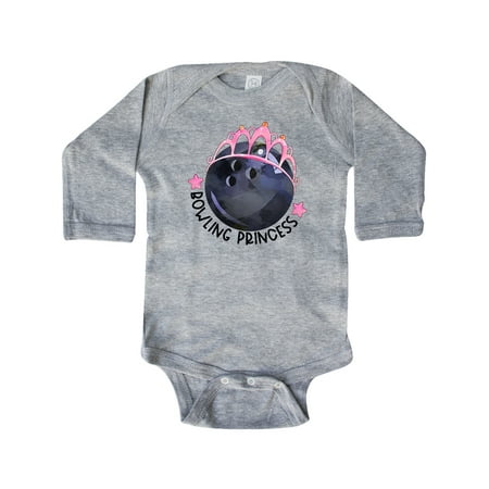 Inktastic Bowling Princess- Tiara Gift Baby Girl Long Sleeve Bodysuit