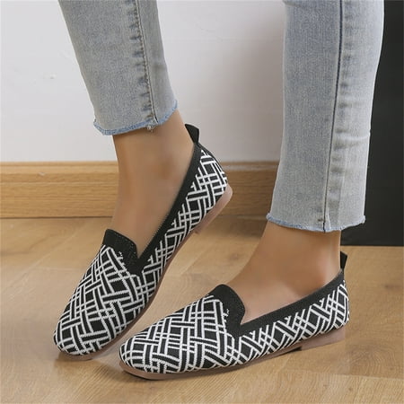 Cathalem Casual Flat Shoes for Women Comfortable Ladies Fashion Color Blocking Breathable KKnitted Flat Sole Short Heel Black 7
Cathalem Casual Flat Shoes for Women Comfortable Ladies Fashion Color Blocking Breathable KKnitted Flat Sole Short Heel Black 7