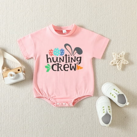 NIUREDLTD Babys Girls Boys Easter Short Sleeve Rabbit Prints Romper Bodysuit For Babys Clothes Pink Blue
NIUREDLTD Babys Girls Boys Easter Short Sleeve Rabbit Prints Romper Bodysuit For Babys Clothes Pink Blue