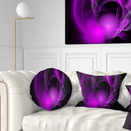 DESIGN ART Designart 'Purple Fractal Galactic Nebula' Abstract Throw Pillow