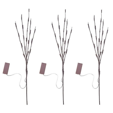 3Pcs Simulated Branches Lamps 20LED Flower Arrangement Branch Light (No Battery)