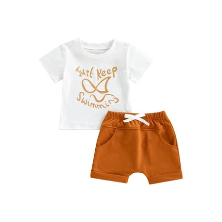 Canrulo Newborn Baby Boys 2Pcs Summer Outfits Short Sleeve Letter Print T-Shirt Tops + Shorts Pants Set White 18-24 Months
Canrulo Newborn Baby Boys 2Pcs Summer Outfits Short Sleeve Letter Print T-Shirt Tops + Shorts Pants Set White 18-24 Months