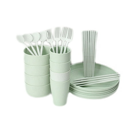 28 Pcs Dinner Set Lightweight & Unbreakable Camping Plates and Cutlery Set Dinner Plates Cups Bowls Cutlery-B
28 Pcs Dinner Set Lightweight & Unbreakable Camping Plates and Cutlery Set Dinner Plates Cups Bowls Cutlery-B