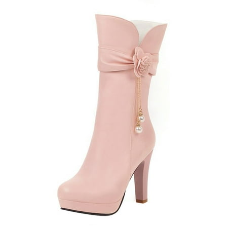 Paiwinds Boots for Women Autumn and Winter Waterproof Platform Highheeled Flower Fringed Women s Boots Pink
Paiwinds Boots for Women Autumn and Winter Waterproof Platform Highheeled Flower Fringed Women s Boots Pink