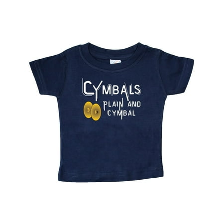 Inktastic Plain and Cymbal White Text Gift Baby Boy or Baby Girl T-Shirt