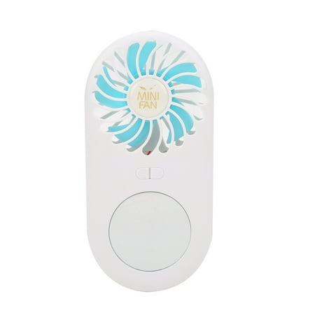 TOPINCN Handheld Fan with Mini Mirror Portable Rechargeable USB Fan for Kids Girls Woman Man Rechargeable USB Fan