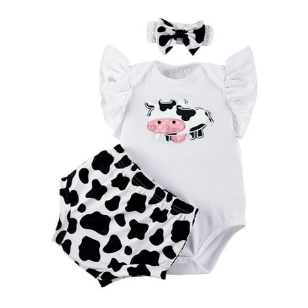 ZIZOCWA Baby Girl Summer Clothes Outfits Cute Cow Printed Ruffle Sleeveless Tops Rompers Bloomer Shorts Headband 3Pcs Sets White Size92
ZIZOCWA Baby Girl Summer Clothes Outfits Cute Cow Printed Ruffle Sleeveless Tops Rompers Bloomer Shorts Headband 3Pcs Sets White Size92