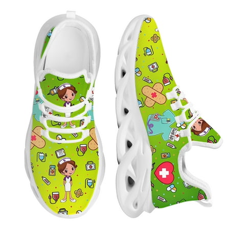 2024 New Fashion Casual Breathable Mesh Sneakers Women s Nurse Shoes Nurse Medical Print Light Running Shoes
2024 New Fashion Casual Breathable Mesh Sneakers Women s Nurse Shoes Nurse Medical Print Light Running Shoes