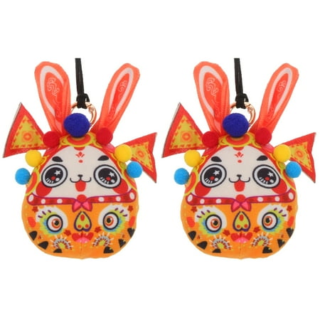 FRCOLOR 2pcs Lucky Rabbit Hanging Pendant Stuffed Rabbit Doll Ornament Chinese New Year Rabbit Ornament
FRCOLOR 2pcs Lucky Rabbit Hanging Pendant Stuffed Rabbit Doll Ornament Chinese New Year Rabbit Ornament