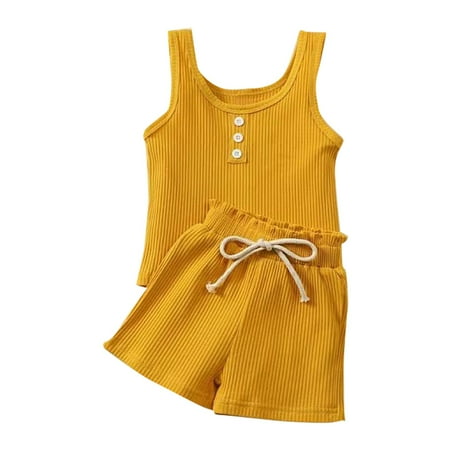 Toddler Summer Tracksuit Neck Vest Elastic Waist Shorts Sleeveless Vest Casual Girl Clothes Suit Travel Clothing Summer Outfits
Toddler Summer Tracksuit Neck Vest Elastic Waist Shorts Sleeveless Vest Casual Girl Clothes Suit Travel Clothing Summer Outfits