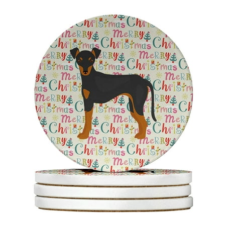 Manchester Terrier #2 Merry Christmas Large Sandstone Coasters Pack of 4 4 in x 4 in
Manchester Terrier #2 Merry Christmas Large Sandstone Coasters Pack of 4 4 in x 4 in