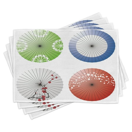 Japanese Placemats Set of 4 Artisan Japanese Umbrella Design with Cherry Blossom Flowers and Star Figures Washable Fabric Place Mats for Dining Room Kitchen Table Decor Multicolor by Ambesonne
Japanese Placemats Set of 4 Artisan Japanese Umbrella Design with Cherry Blossom Flowers and Star Figures Washable Fabric Place Mats for Dining Room Kitchen Table Decor Multicolor by Ambesonne