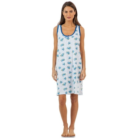 Casual Nights Women s Poly Cotton Sleeveless Nightgown Chemise