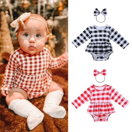 Infants Girl Romper Plaid Headband Suit O-Neck Long Sleeve Casual High Waist Headband Crotch Buttons Blouse
Infants Girl Romper Plaid Headband Suit O-Neck Long Sleeve Casual High Waist Headband Crotch Buttons Blouse
