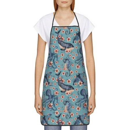 Goofa Bib Apron Unisex Aprons Adjustable Waterdrop Resistant Cooking Kitchen Apron for Chef Underwater Animals and Flowers Pattern Apron Bulk
Goofa Bib Apron Unisex Aprons Adjustable Waterdrop Resistant Cooking Kitchen Apron for Chef Underwater Animals and Flowers Pattern Apron Bulk