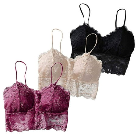 DENGDENG Womens Comfort Wireless Bralettes Bras for Women Lace Floral Padded Crop Top
DENGDENG Womens Comfort Wireless Bralettes Bras for Women Lace Floral Padded Crop Top