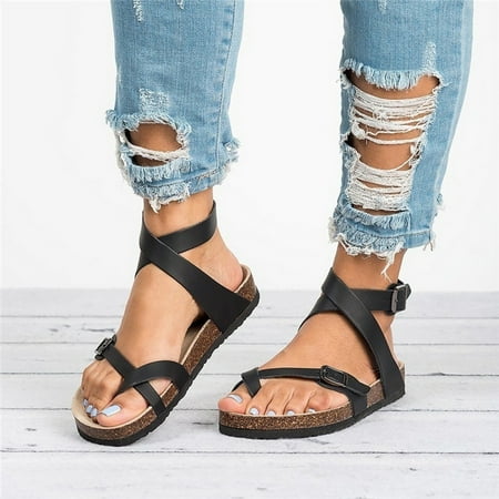 HIMIWAY Sandals Women Women s Sandals Women s Roman Vintage Plus Size Leather Thick Bottom Clipped Toe Sandals Black 43
HIMIWAY Sandals Women Women s Sandals Women s Roman Vintage Plus Size Leather Thick Bottom Clipped Toe Sandals Black 43