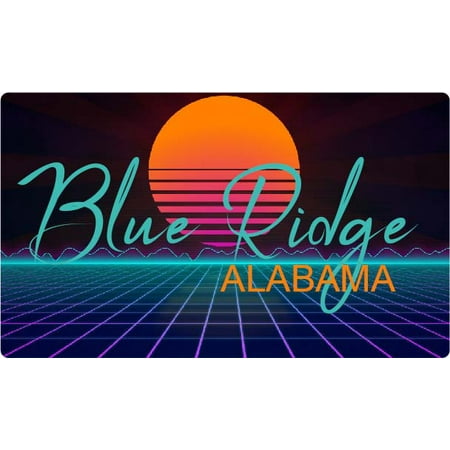 Blue Ridge Alabama 4 X 2.25-Inch Fridge Magnet Retro Neon Design