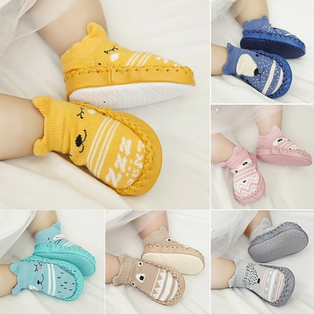 Archer Baby Socks Newborn Toddler Anti-skid Anti-Slip Faux Leather Bottom Floor Socks