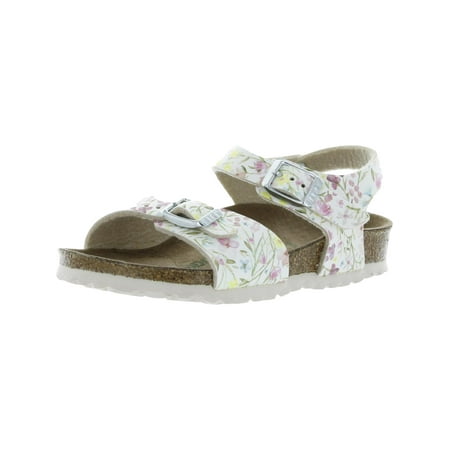 Birkenstock Girls Toddler Faux Leather Slide Sandals