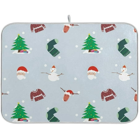 Coolnut Christmas Santa Claus Snowman Dish Drying Mat Absorbent Heat Resistant Reversible Dish Draining Mat for Kitchen Countertops Sinks 16 x18
Coolnut Christmas Santa Claus Snowman Dish Drying Mat Absorbent Heat Resistant Reversible Dish Draining Mat for Kitchen Countertops Sinks 16 x18