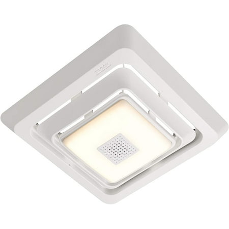 FG800SPKS Bluetooth Speaker Bathroom Exhaust Grille Cover with LED Light White Bath Fan