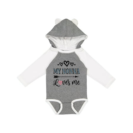 Inktastic My Nonna Loves Me Girls Gift Baby Girl Long Sleeve Bodysuit