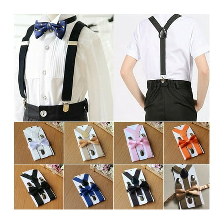 Kids Elastic Suspender Metal Clip Y Back Adjustable Suspenders Bow Tie Set for Wedding Party
Kids Elastic Suspender Metal Clip Y Back Adjustable Suspenders Bow Tie Set for Wedding Party