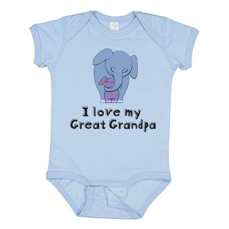 Inktastic I Love My Great Grandpa Elephant Gift Baby Boy or Baby Girl Bodysuit