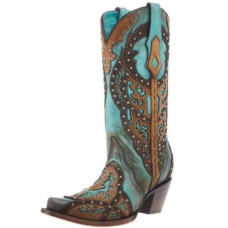 Corral Boots Womens C3943 Women s Corral Tan Embroidery- Overlay 13 Top Snip Toe Boot 8.5 M Turquoise
Corral Boots Womens C3943 Women s Corral Tan Embroidery- Overlay 13 Top Snip Toe Boot 8.5 M Turquoise