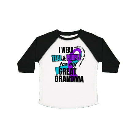 Inktastic Suicide Prevention I Wear Teal and Purple For My Great Grandma Gift Toddler Boy or Toddler Girl T-Shirt
Inktastic Suicide Prevention I Wear Teal and Purple For My Great Grandma Gift Toddler Boy or Toddler Girl T-Shirt